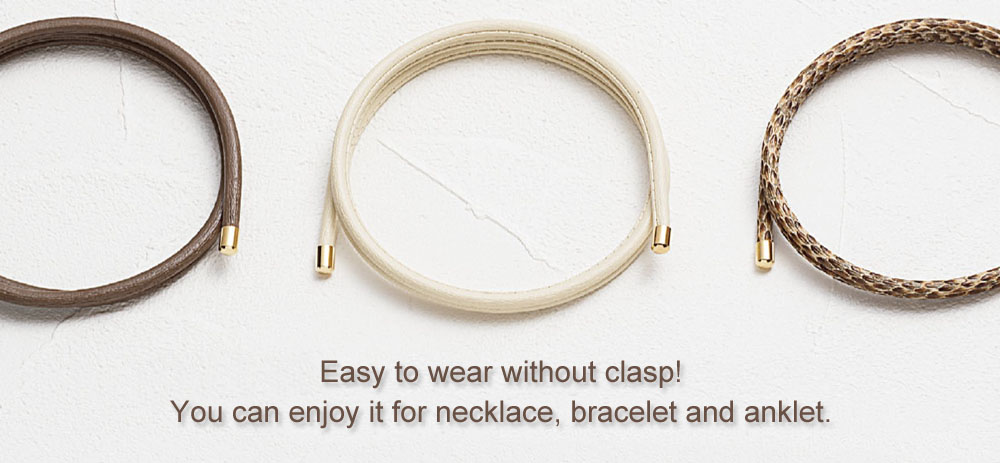 ULTRA COLOR | Easy to wear without clasp! This is a new concept accessory which can wear as a bracelet too.